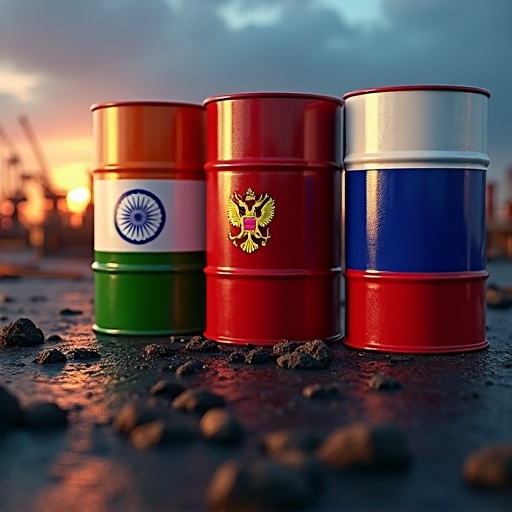 Graph showing India's Russian oil imports share