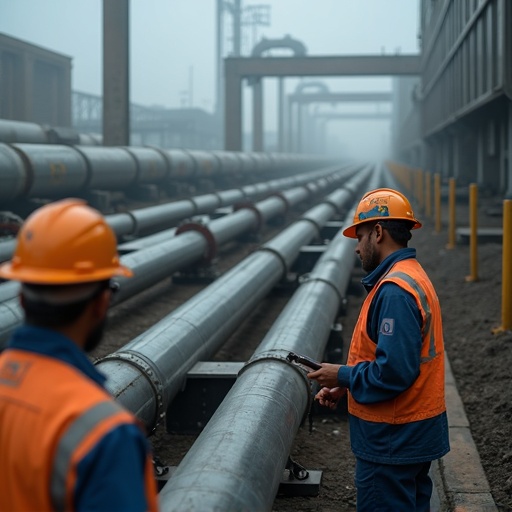 Indian oil sector workers and pipelines