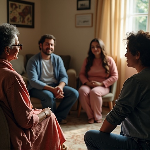 Community outreach or support group for domestic violence survivors
